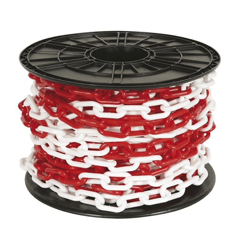 CADENA PLASTICA DELIMITACION COLOR ROJA Y BLANCA