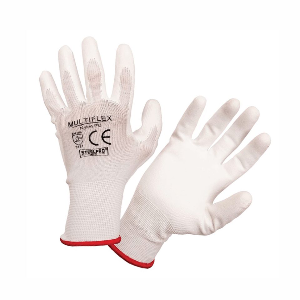 GUANTE TEJIDO MULTIFLEX NYLON BAÑADO EN POLIURETANO BLANCO